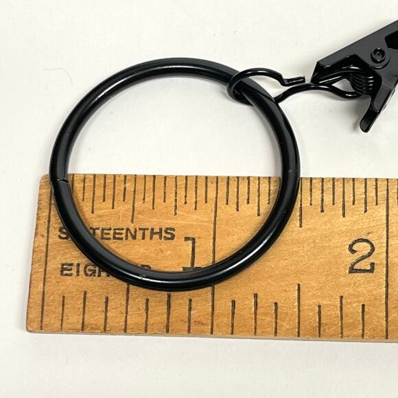 Black Metal Decorative Drapery Window Curtain Clip Rings 40 Count - Picture 2 of 4